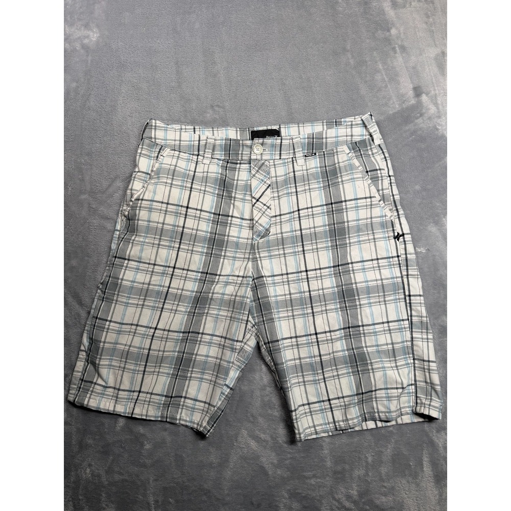 Hurley Chino Shorts Mens 32 Multi Plaid Mid Rise Golf Performance Resort Wear